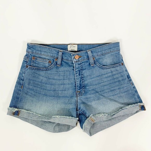J. Crew Pants - J.Crew Mid Rise Light Wash Denim Shorts 27
